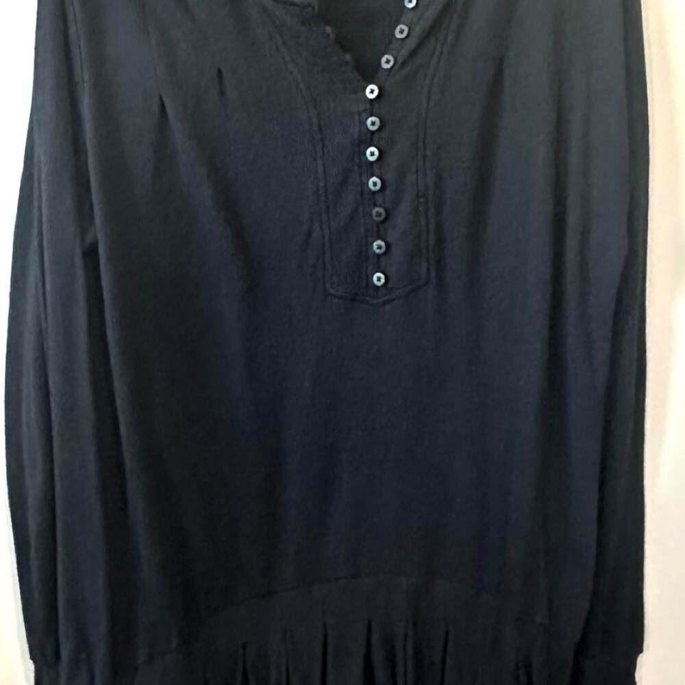 Free People Waffle Knit Henley Peasant Tunic - Picture 3 of 8